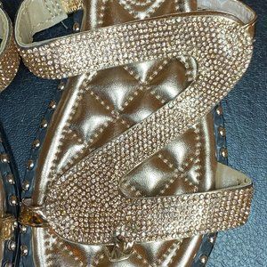 Metallic Rose Gold Sandals